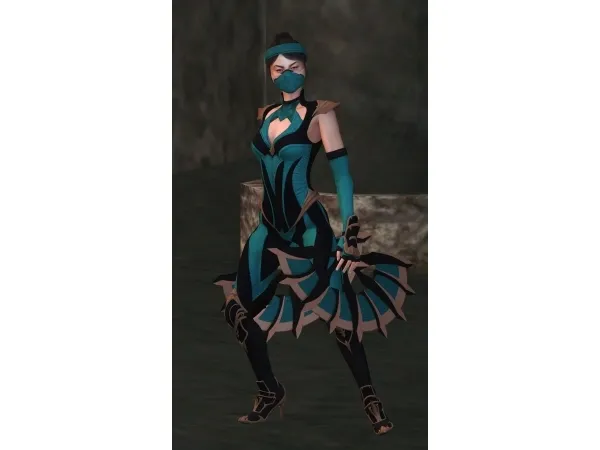 Alpha Mortal Combat 11 Kitana Outfits Accessories Pack by astya96cc - The Sims 4 Custom Content