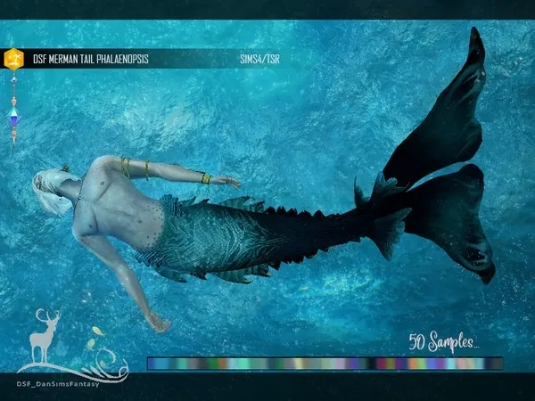 Alpha DSF MERMAN TAIL PHALAENOPSIS - The Sims 4 Custom Content