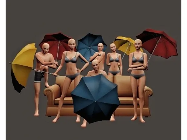 Alpha Friends TV show poses - The Sims 4 Custom Content