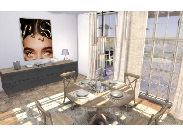 Alpha Barcelona Living Room recolors - The Sims 4 Custom Content
