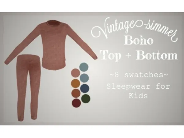 Alpha Boho Sleepwear - The Sims 4 Custom Content