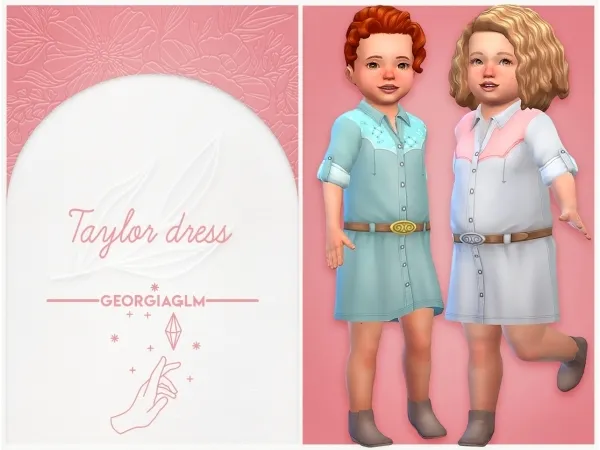 Maxis Match Taylor dress by Georgiaglm - The Sims 4 Custom Content