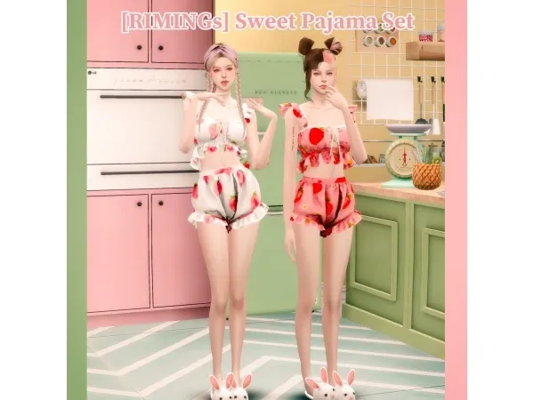 Maxis Match [RIMINGs] Sweet Pajama Set - The Sims 4 Custom Content