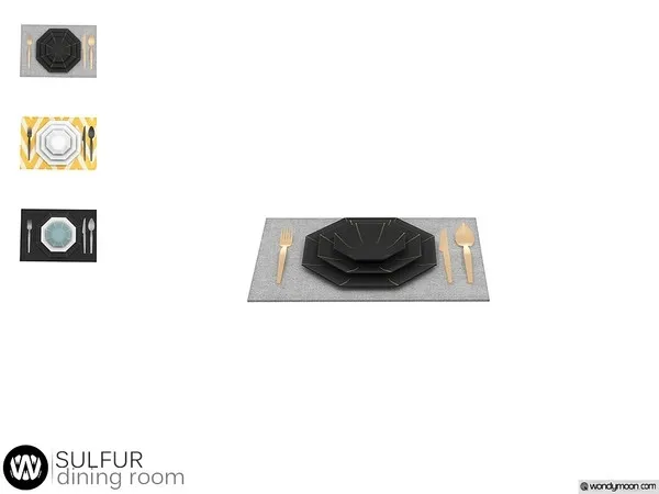 Sulfur Place Setting - The Sims 4 Custom Content