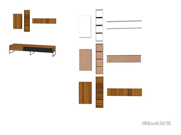 Living Cologne 20 Shelf obove TV Stand - The Sims 4 Custom Content
