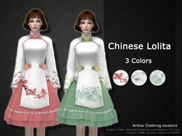 Alpha Chinese Lolita - The Sims 4 Custom Content