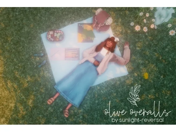 Maxis Match olive overalls - The Sims 4 Custom Content