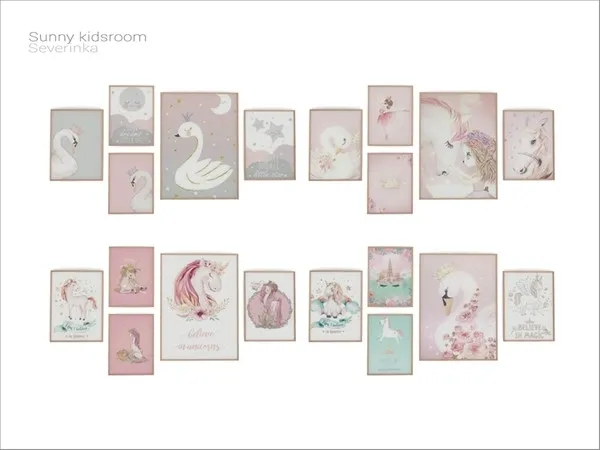 [Sunny kidsroom] posters - The Sims 4 Custom Content
