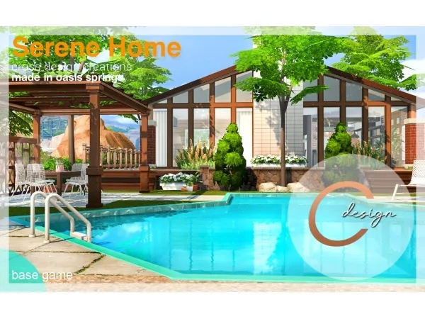Maxis Match Serene Home - The Sims 4 Custom Content