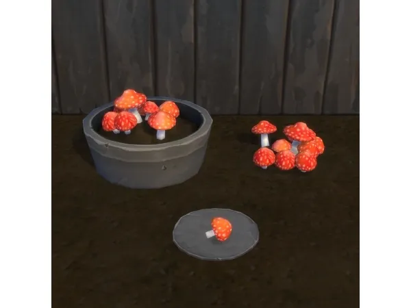 Alpha Amanita Mushroom Harvestable - The Sims 4 Custom Content