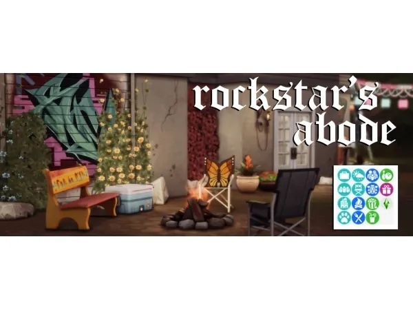 Alpha rockstars abode by thealienships - The Sims 4 Custom Content