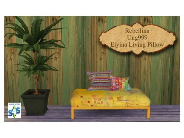 Alpha Eiyina Living Pillow recolor - The Sims 4 Custom Content