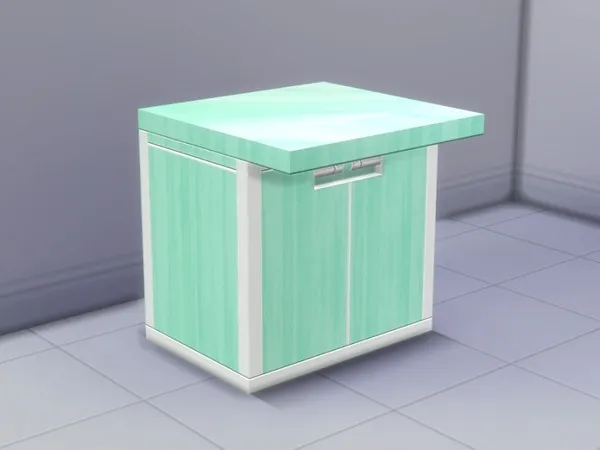 Perfect Pastels Kitchen Island - The Sims 4 Custom Content