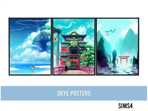 Maxis Match Skye Posters - The Sims 4 Custom Content