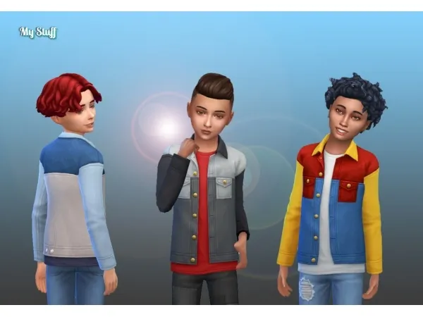 Maxis Match Jacket Harrington for Kids - The Sims 4 Custom Content