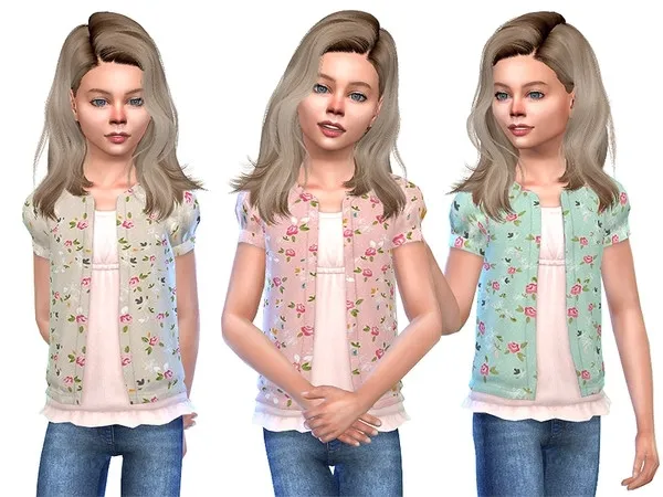 Alpha Cardigan for Girls 01 - The Sims 4 Custom Content