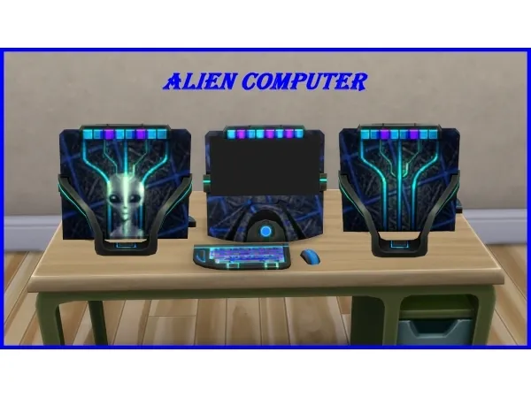 Alpha Alien Computer by hippy70 - The Sims 4 Custom Content