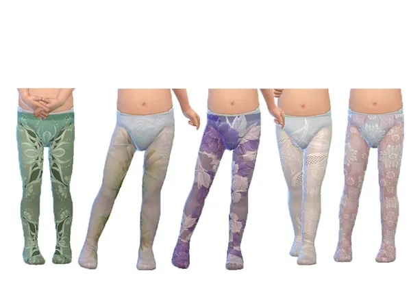 Alpha Lace toddler tights - The Sims 4 Custom Content