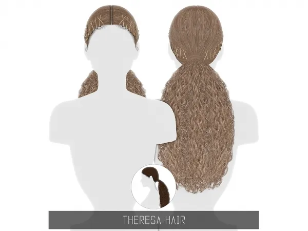 Alpha THERESA HAIR TODDLER CHILD by simsfinds - The Sims 4 Custom Content