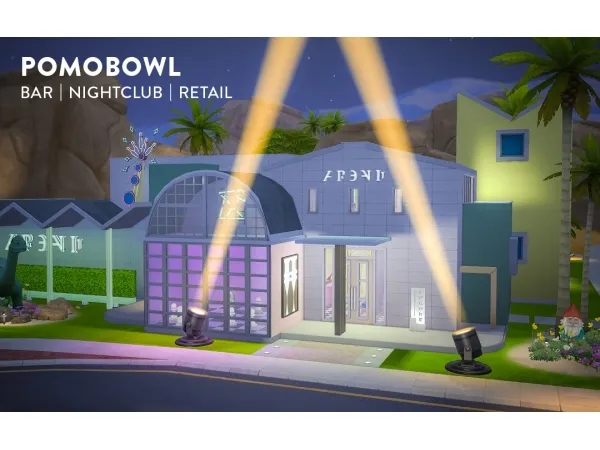 Maxis Match POMOBOWL BAR NIGHTCLUB RETAIL - The Sims 4 Custom Content