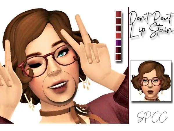 Maxis Match Dont Pout Lip Stain by sunflowerpetals - The Sims 4 Custom Content