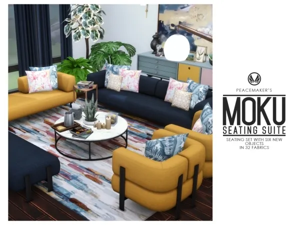 Maxis Match Moku Seating Suite Modern Sofa - The Sims 4 Custom Content