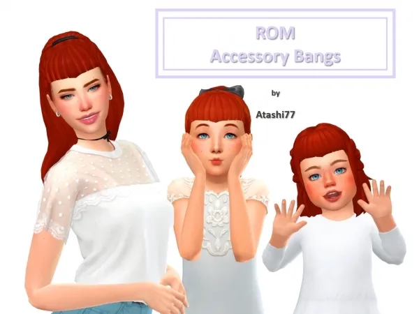 Maxis Match ROM Accessory Bangs - The Sims 4 Custom Content