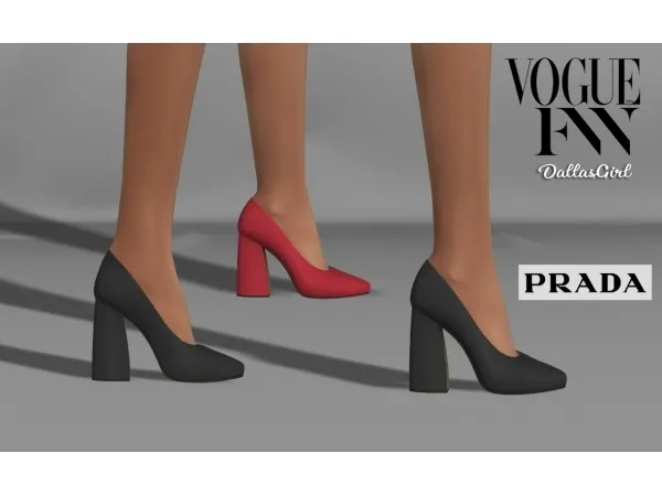 Maxis Match Prada Block Heels Casadei Sandals - The Sims 4 Custom Content