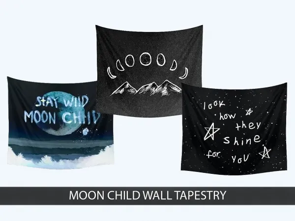 Maxis Match Moon Child WALL TAPESTRY SIMS4 - The Sims 4 Custom Content