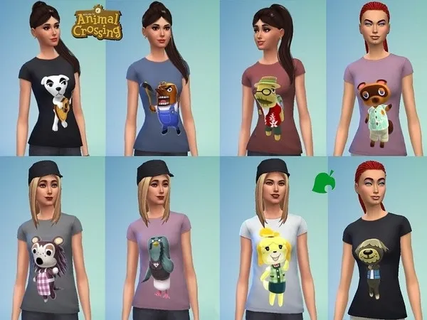 Animal Crossing T shirt Woman - The Sims 4 Custom Content