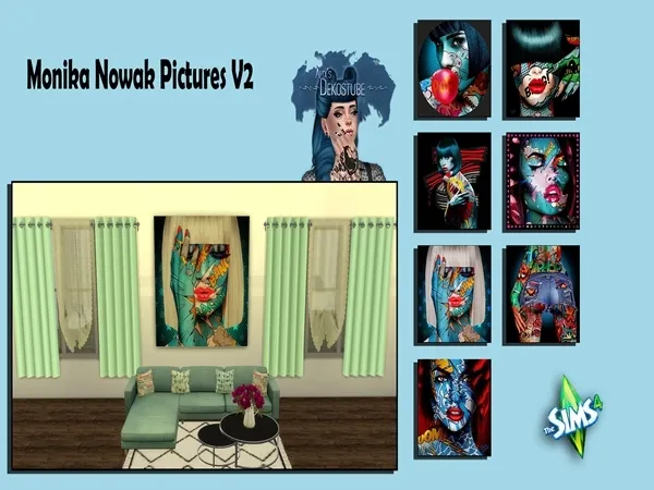 Maxis Match Monika Nowak Pictures V2 by alixdekostube - The Sims 4 Custom Content