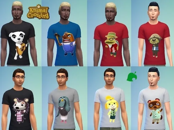 Animal Crossing T shirt Man - The Sims 4 Custom Content