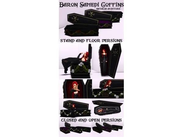 Alpha Baron Samedi coffins Auditore by Natalia - The Sims 4 Custom Content