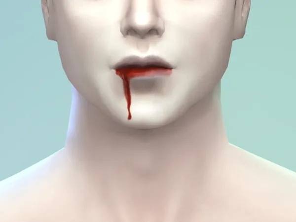 Alpha A bleeding mouth - The Sims 4 Custom Content