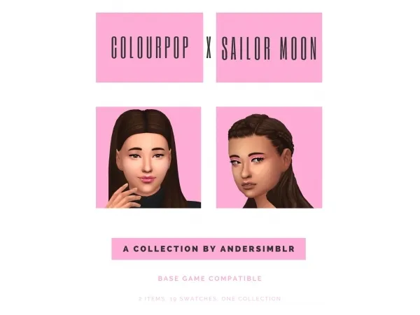 Maxis Match Sailor Moon X ColourPop - The Sims 4 Custom Content