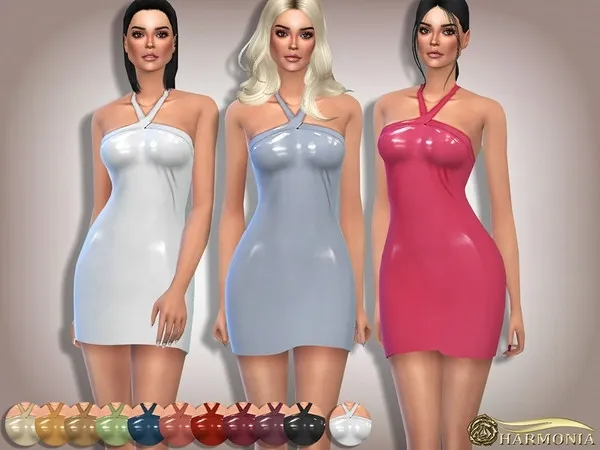 Maxis Match Uniquely Shaped Latex Dress - The Sims 4 Custom Content