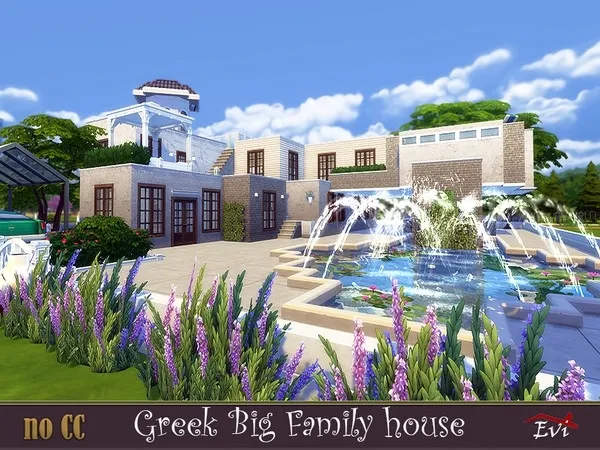 Alpha Greek Big Family Home - The Sims 4 Custom Content