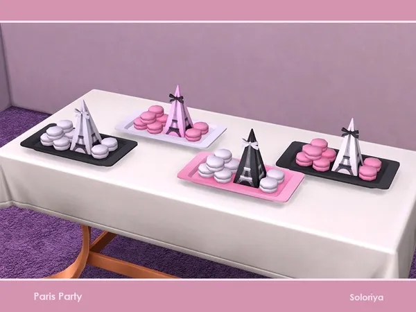 Paris Party Macarons - The Sims 4 Custom Content