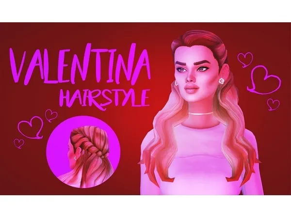 Maxis Match Valentina Hairstyle - The Sims 4 Custom Content