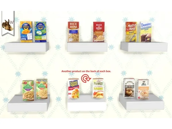 Alpha The Pantry Collection Pasta Boxes - The Sims 4 Custom Content