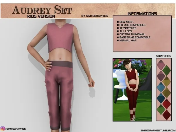 Alpha Audrey Set - The Sims 4 Custom Content