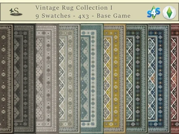 Alpha Vintage Rug Collection I - The Sims 4 Custom Content