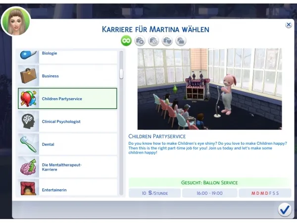 Alpha Children Partyservice for Teens (Part Time Job) by SweetiePie3 - The Sims 4 Custom Content