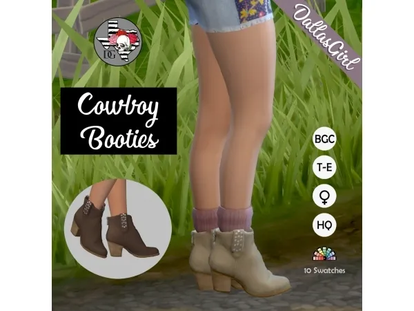 Maxis Match Cowboy Booties - The Sims 4 Custom Content