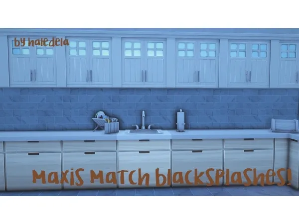 Alpha MAXIS MATCH BACKSPLASHES - The Sims 4 Custom Content