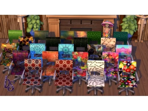 Alpha Computer Lovers Desk Chair Set 3 - The Sims 4 Custom Content