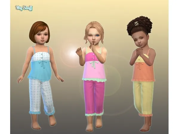 Maxis Match Tank Top Pajamas for Toddlers - The Sims 4 Custom Content