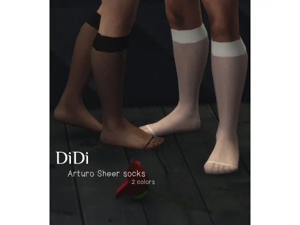 Maxis Match Arturo Sheer socks BV Formal Sheer socks - The Sims 4 Custom Content