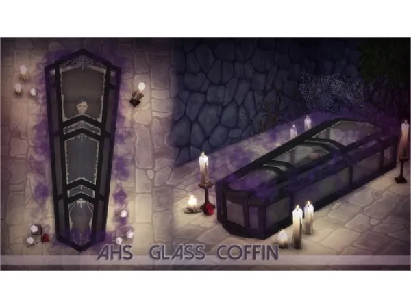 Alpha AHS Glass Coffin - The Sims 4 Custom Content