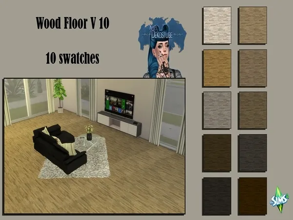 Alpha Wood Floor V10 by alixdekostube - The Sims 4 Custom Content